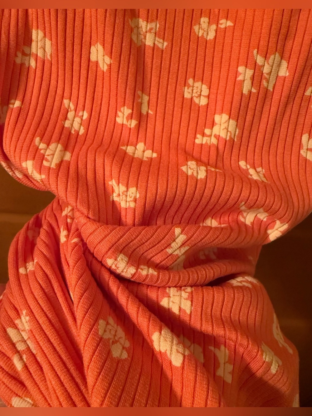 NWT O'Neill Coral Pink Floral Ribbed Maxi Dress - Picture 11 of 12